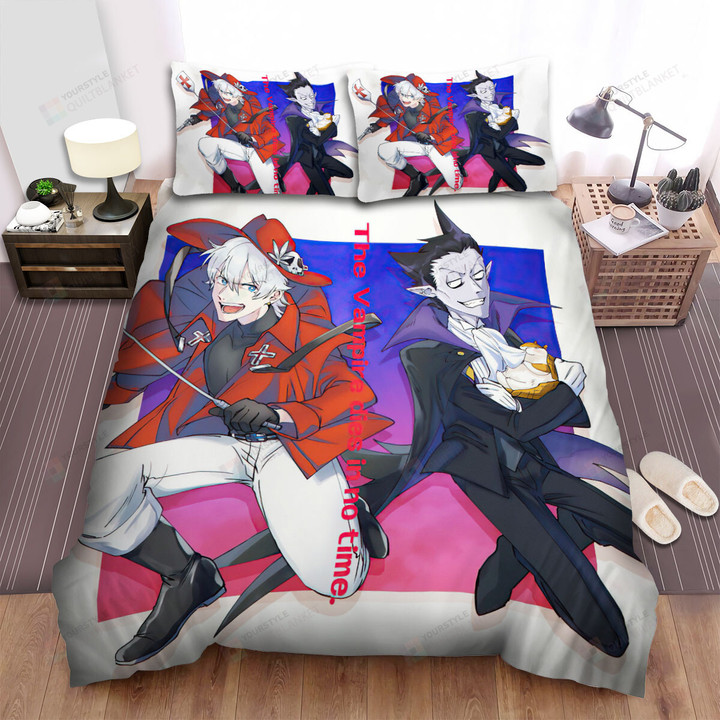 The Vampire Dies In No Time Main Characters Artwork Bed Sheets Spread Duvet Cover Bedding Sets