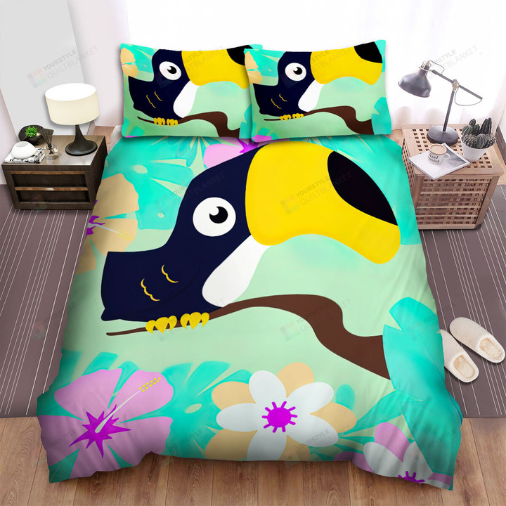 The Big Head Toucan Art Bed Sheets Spread Duvet Cover Bedding Sets
