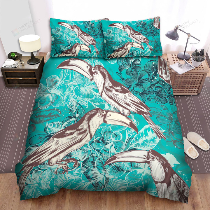 The Toucan In The Green Art Bed Sheets Spread Duvet Cover Bedding Sets