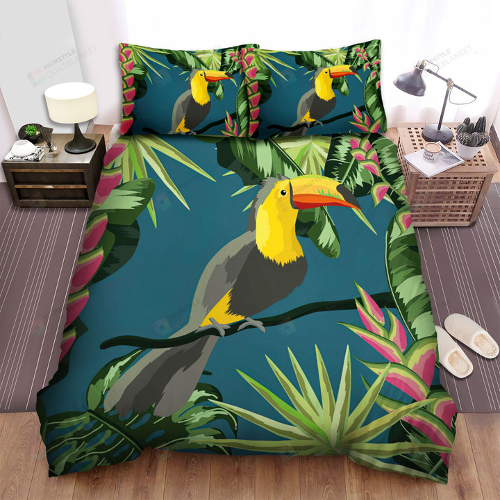 The Toucan On A Tropical Tree Bed Sheets Spread Duvet Cover Bedding Sets