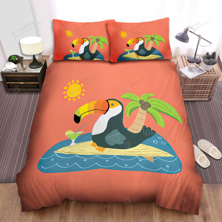 The Toucan Surfing Art Bed Sheets Spread Duvet Cover Bedding Sets