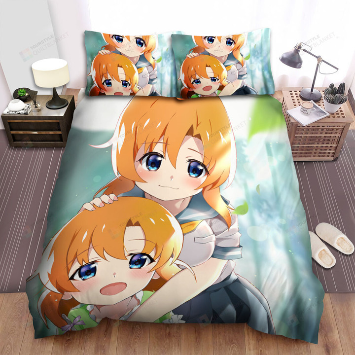 Higurashi When They Cry Ryuuguu Rena Young & Grown Up Version Artwork Bed Sheets Spread Duvet Cover Bedding Sets
