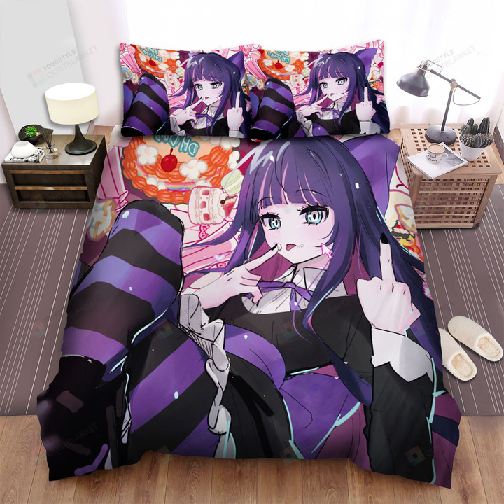Panty & Stocking With Garterbelt Stocking With Cat's Ear Artwork Bed Sheets Spread Duvet Cover Bedding Sets