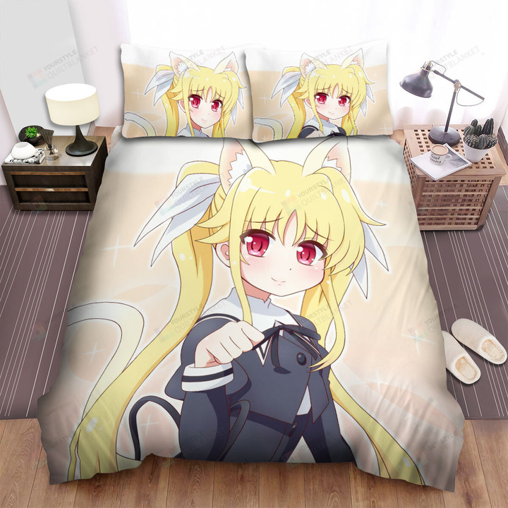 Magical Girl Lyrical Nanoha Fate Testarossa In Cute Cat Costume Bed Sheets Spread Duvet Cover Bedding Sets