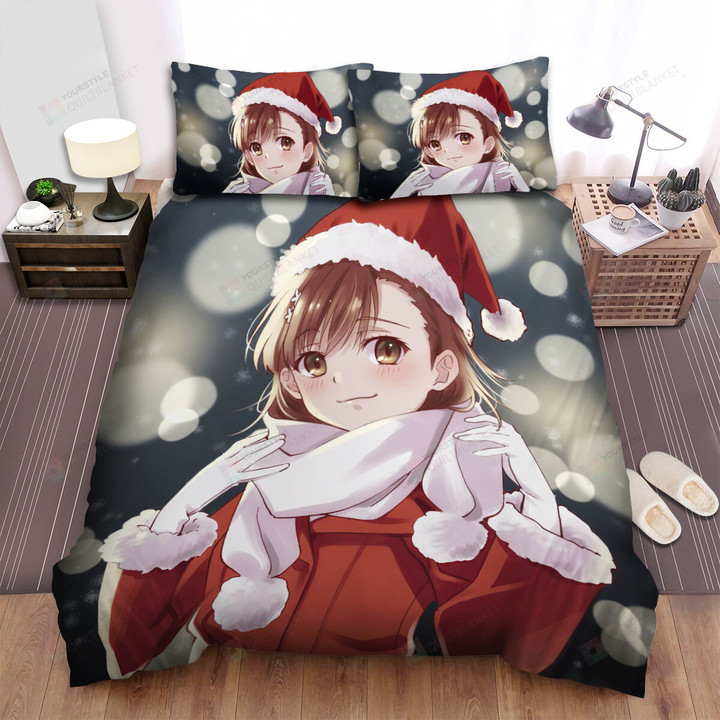 A Certain Scientific Railgun Mikoto & Falling Snow Artwork Bed Sheets Spread Duvet Cover Bedding Sets