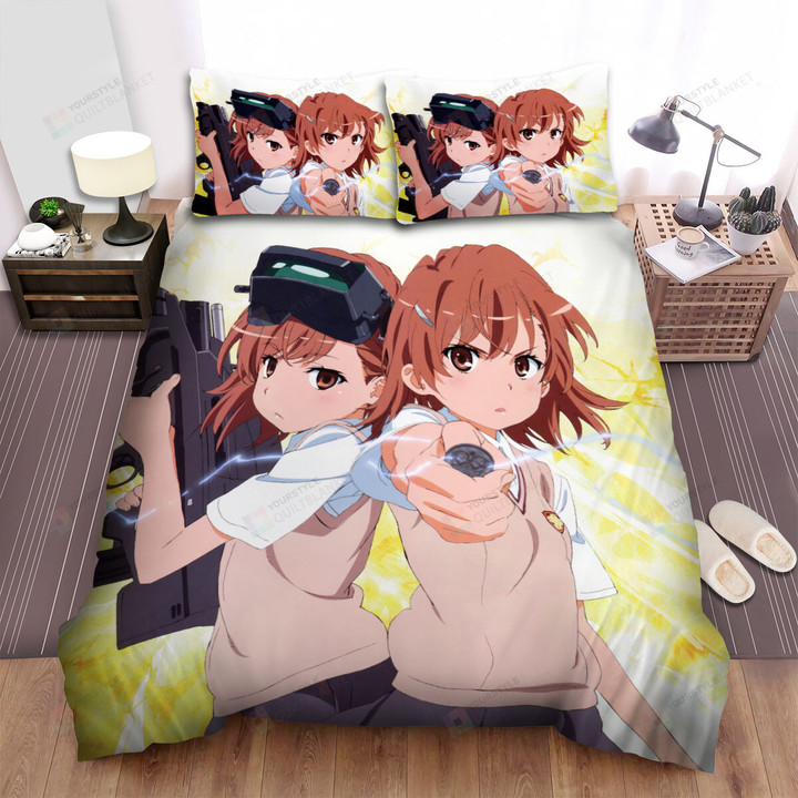 A Certain Scientific Railgun Mikoto Twins Poster Bed Sheets Spread Duvet Cover Bedding Sets