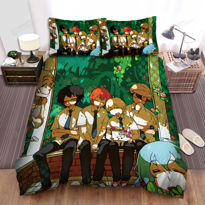 Tsuritama Sleepy Boys Digital Art Painting Bed Sheets Spread Duvet Cover Bedding Sets