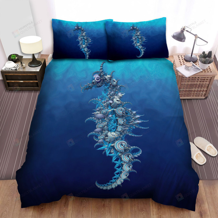 The Wild Animal - The Seahorse Made Of Shells Bed Sheets Spread Duvet Cover Bedding Sets