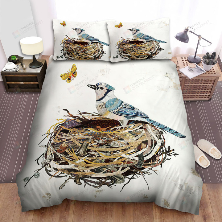 The Wild Animal - The Blue Jay In The Nest Bed Sheets Spread Duvet Cover Bedding Sets