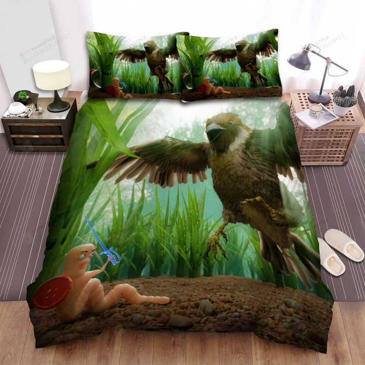 The Sparrow Coming To The Worm Bed Sheets Spread Duvet Cover Bedding Sets