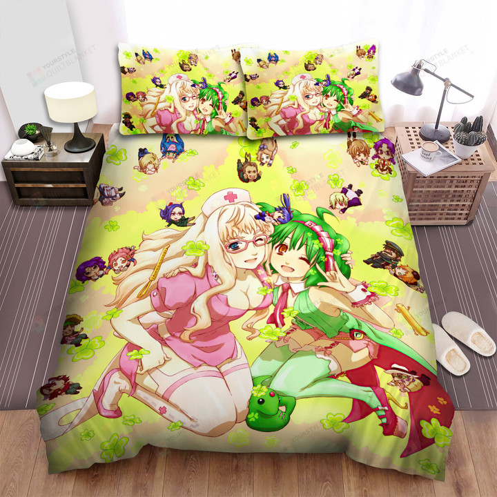 Macross Frontier Sheryl Nome & Ranka Lee In Anime Costumes Bed Sheets Spread Duvet Cover Bedding Sets