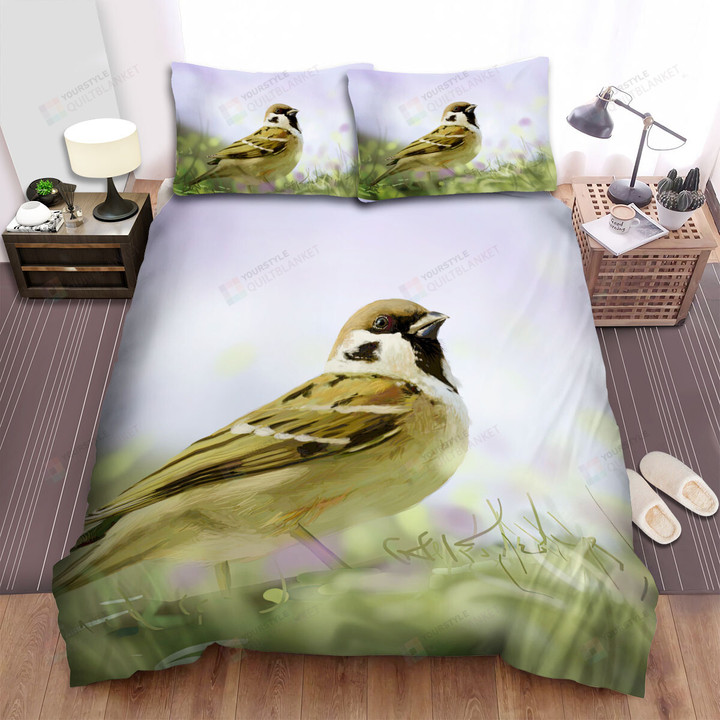 The Sparrow In The Grass Art Bed Sheets Spread Duvet Cover Bedding Sets