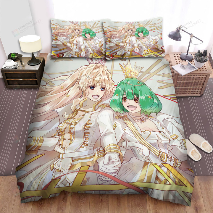 Macross Frontier Ranka Lee & Sheryl Nome In Galaxy Live Concert Bed Sheets Spread Duvet Cover Bedding Sets