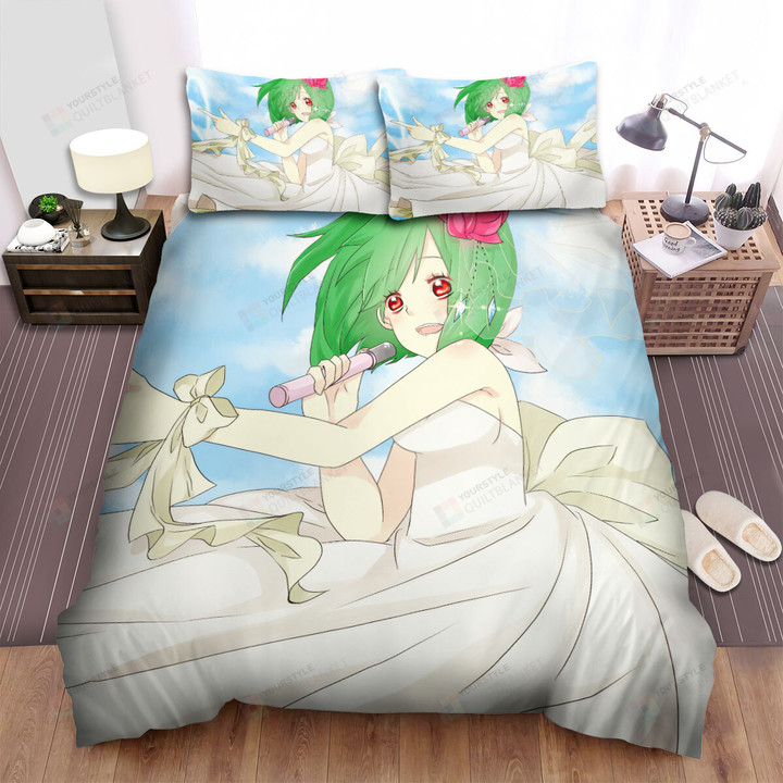 Macross Frontier Ranka Lee In White Dress Bed Sheets Spread Duvet Cover Bedding Sets