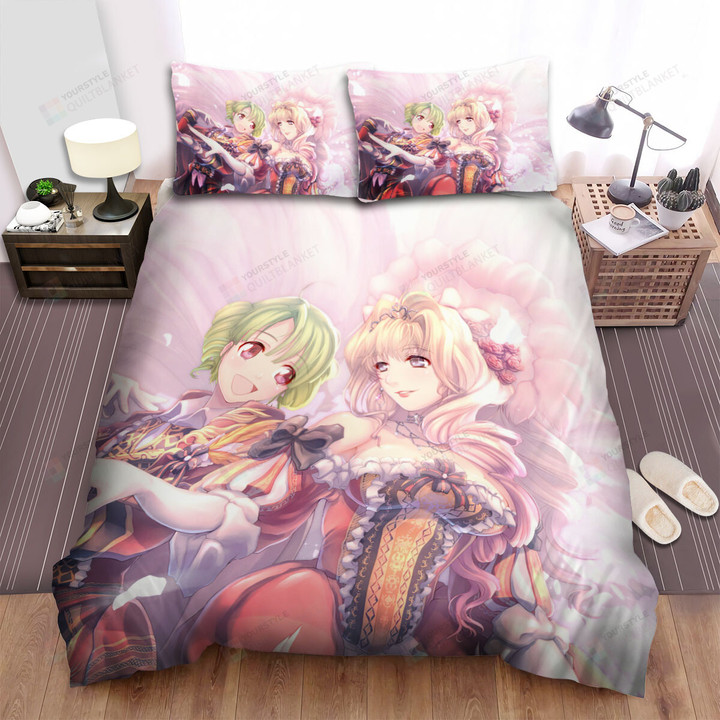 Macross Frontier Ranka Lee & Sheryl Nome On Stage Artwork Bed Sheets Spread Duvet Cover Bedding Sets