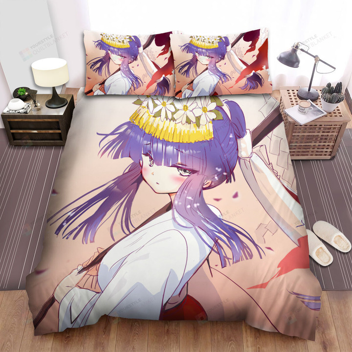 Higurashi When They Cry Furude Rika The Shrine Maiden Of The Furude Shrine Bed Sheets Spread Duvet Cover Bedding Sets
