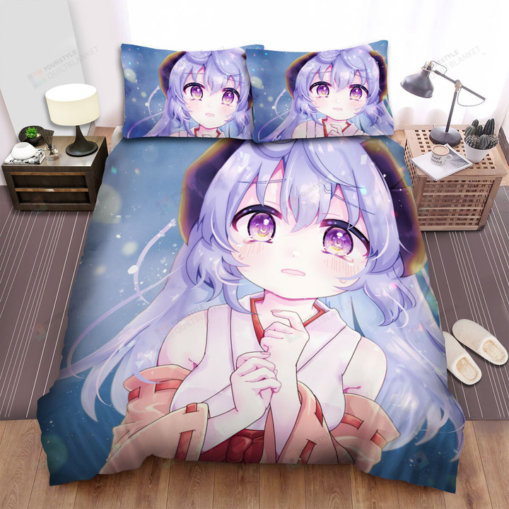 Higurashi When They Cry Furude Hanyuu In Tears Artwork Bed Sheets Spread Duvet Cover Bedding Sets