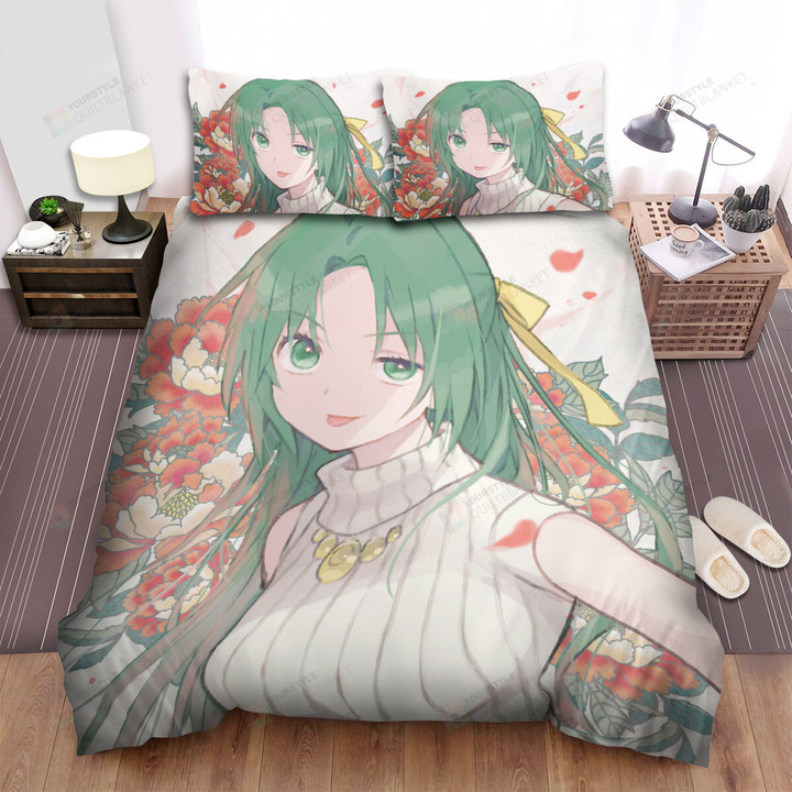 Higurashi When They Cry Sonozaki Shion Portrait Painting Bed Sheets Spread Duvet Cover Bedding Sets