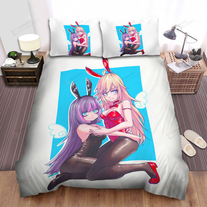 Panty & Stocking With Garterbelt The Anarchy Sisters In Sexy Bunny Costumes Bed Sheets Spread Duvet Cover Bedding Sets