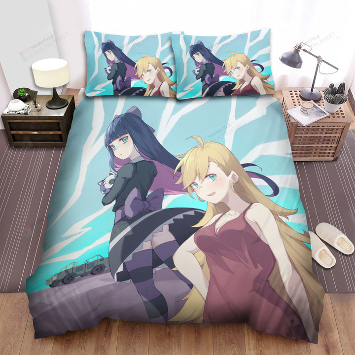Panty & Stocking With Garterbelt The Anarchy Sisters Digital Drawing Bed Sheets Spread Duvet Cover Bedding Sets