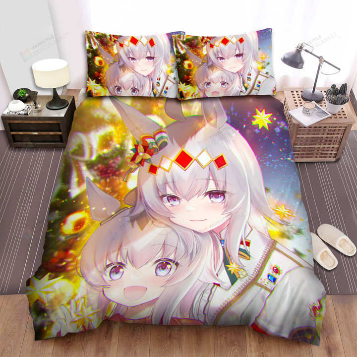 Umamusume Pretty Derby Oguri Cap In Christmas Theme Bed Sheets Spread Duvet Cover Bedding Sets