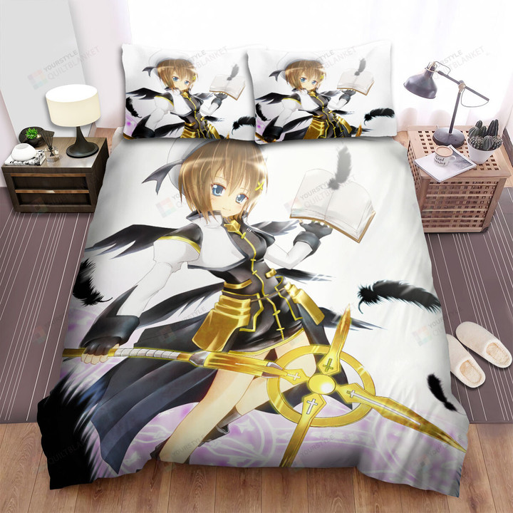 Magical Girl Lyrical Nanoha Yagami Hayate In Her Barrier Jacket Bed Sheets Spread Duvet Cover Bedding Sets