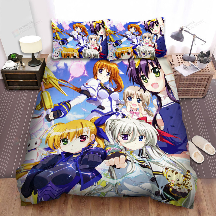 Magical Girl Lyrical Nanoha Vivid Anime Poster Bed Sheets Spread Duvet Cover Bedding Sets
