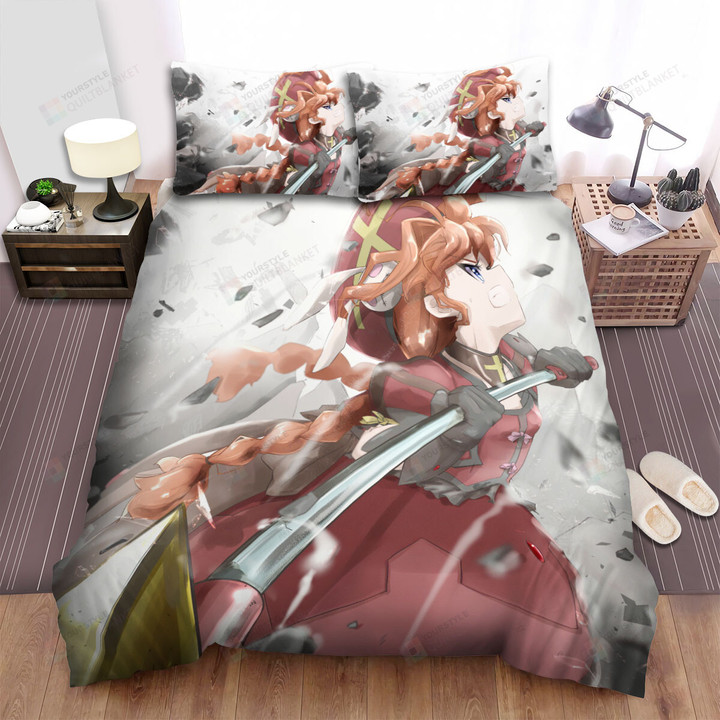 Magical Girl Lyrical Nanoha Vita In A Battle Bed Sheets Spread Duvet Cover Bedding Sets