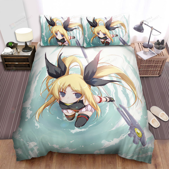 Magical Girl Lyrical Nanoha Fate Testarossa Flying In Clouds Bed Sheets Spread Duvet Cover Bedding Sets