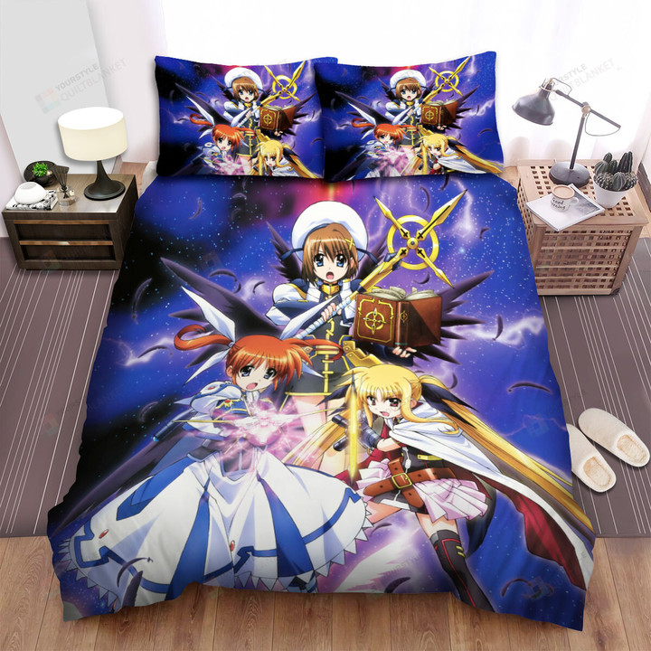 Magical Girl Lyrical Nanoha Main Characters Poster Bed Sheets Spread Duvet Cover Bedding Sets