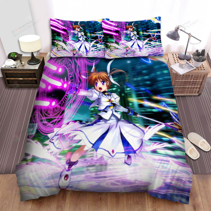 Magical Girl Lyrical Nanoha Takamachi Nanoha's Power Digital Artwork Bed Sheets Spread Duvet Cover Bedding Sets