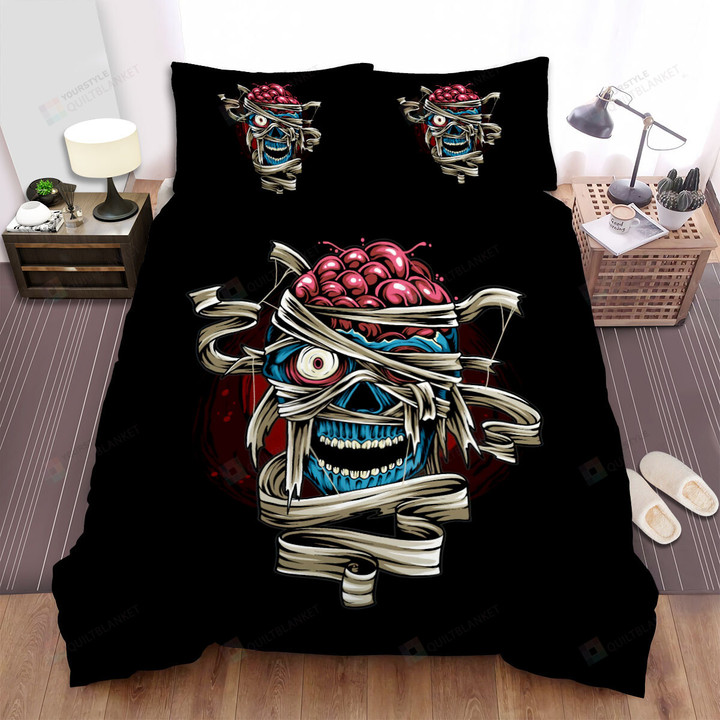 Halloween Mummy Brain Out Bed Sheets Spread Duvet Cover Bedding Sets