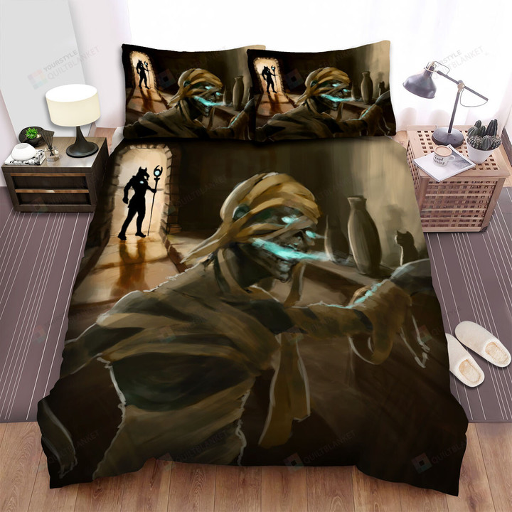 Halloween Mummy Rising Art Painting Bed Sheets Spread Duvet Cover Bedding Sets