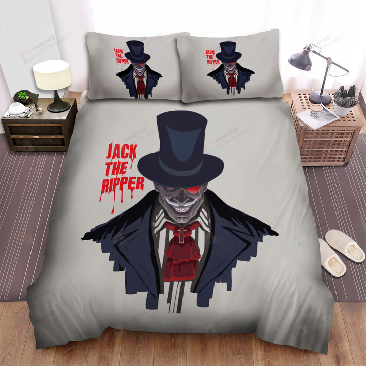 Halloween Jack The Ripper With His Evil Smile Digital Illustration Bed Sheets Spread Duvet Cover Bedding Sets
