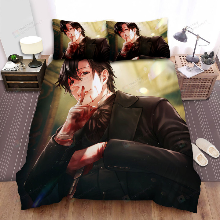 Halloween Jack The Ripper Anime Art Style Bed Sheets Spread Duvet Cover Bedding Sets