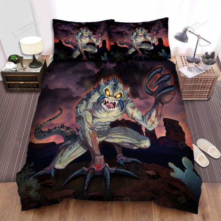 Bloody Chupacabra At Night Time Bed Sheets Spread Duvet Cover Bedding Sets