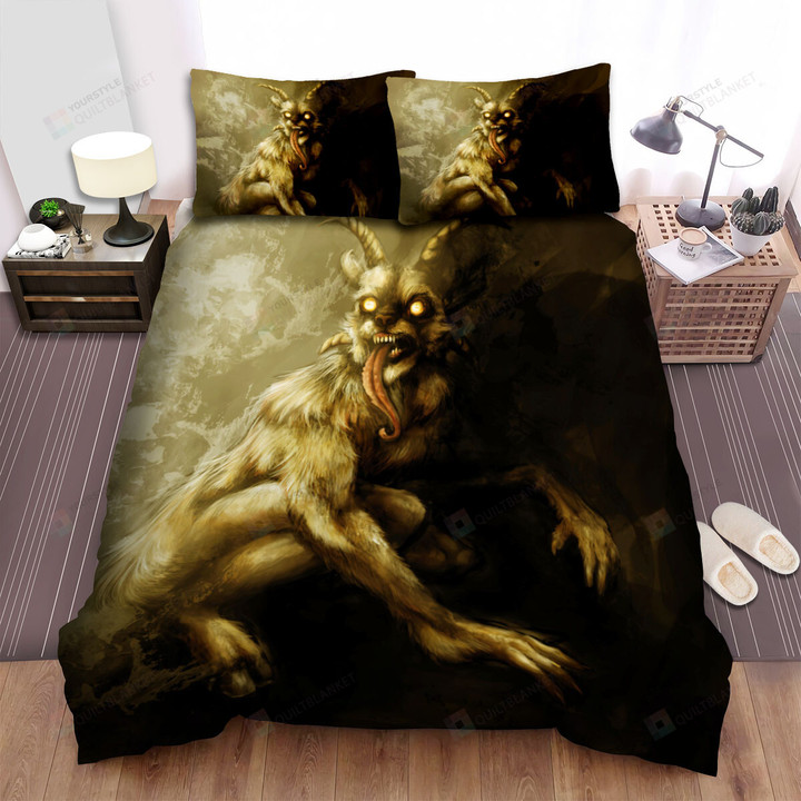 Chupacabra With Long Tongue Artwork Bed Sheets Spread Duvet Cover Bedding Sets