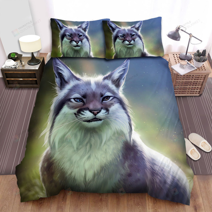 The Wild Animal - The Lynx In The Ancient Forest Bed Sheets Spread Duvet Cover Bedding Sets