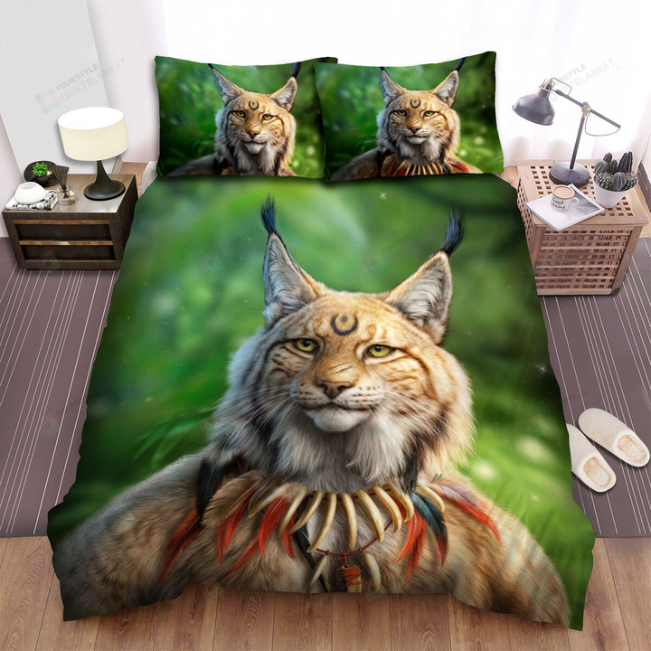 The Wild Animal - The Lynx Ethnic Art Bed Sheets Spread Duvet Cover Bedding Sets