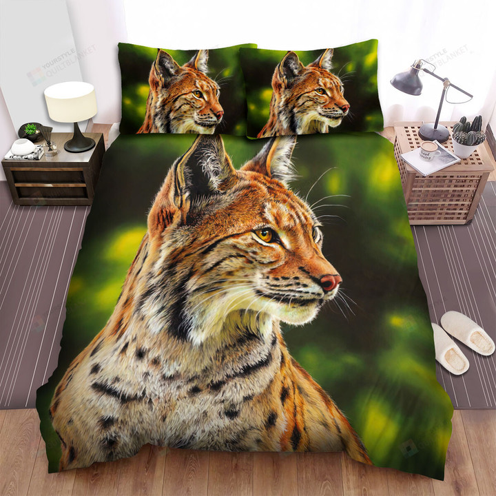 The Wild Animal - The Lynx In The Forest Bed Sheets Spread Duvet Cover Bedding Sets