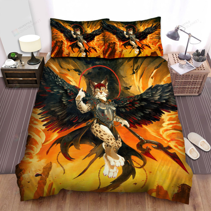 The Wild Animal - The Lynx Warrior Flying Bed Sheets Spread Duvet Cover Bedding Sets