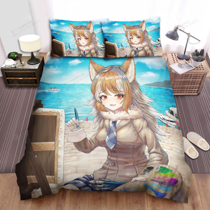Kemono Friends Italian Wolf Digital Illustration Bed Sheets Spread Duvet Cover Bedding Sets