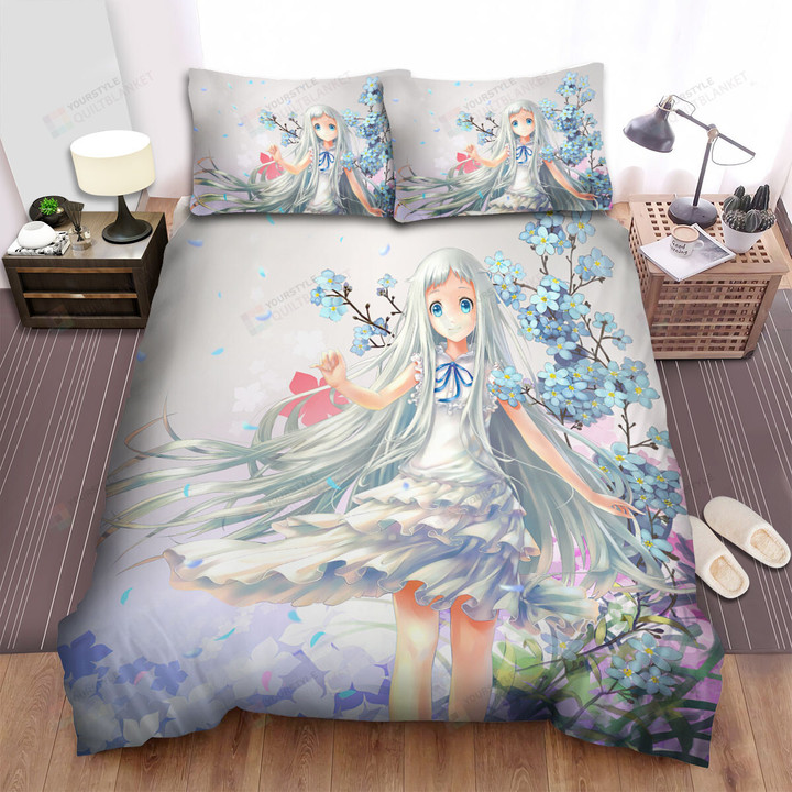 Anohana Honma Meiko Walking On Water Artwork Bed Sheets Spread Duvet Cover Bedding Sets