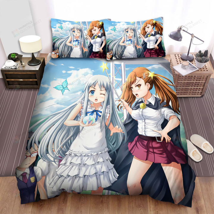 Anohana The Girls Performing Magic On Stage Bed Sheets Spread Duvet Cover Bedding Sets