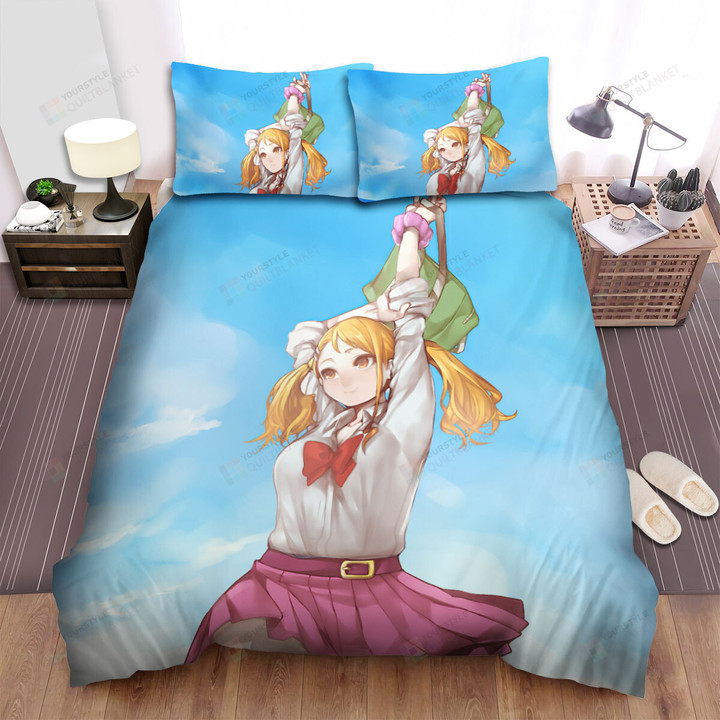 Anohana Anjou Naruko By The Beach Artwork Bed Sheets Spread Duvet Cover Bedding Sets