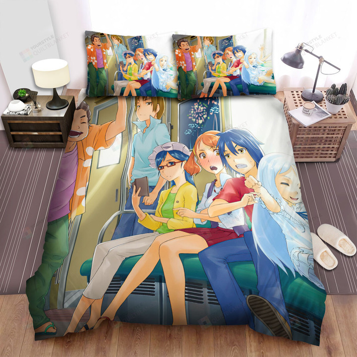 Anohana The Super Peace Busters On The Train Artwork Bed Sheets Spread Duvet Cover Bedding Sets