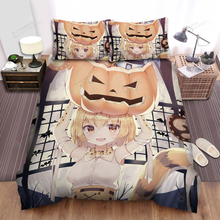 Kemono Friends Serval In Halloween Theme Bed Sheets Spread Duvet Cover Bedding Sets