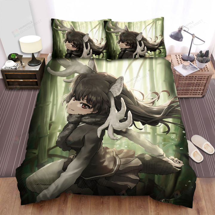Kemono Friends Moose Digital Illustration Bed Sheets Spread Duvet Cover Bedding Sets