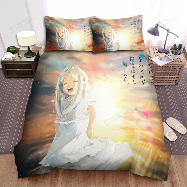 Anohana Meiko Honma Crying At Sunset Poster Bed Sheets Spread Duvet Cover Bedding Sets