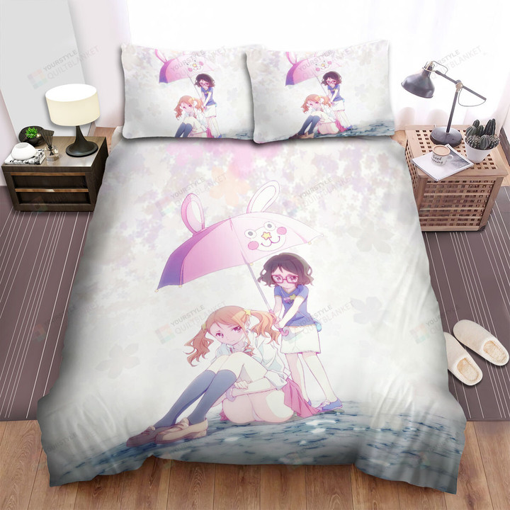 Anohana Little Naruko & Grown-Up Naruko Artwork Bed Sheets Spread Duvet Cover Bedding Sets